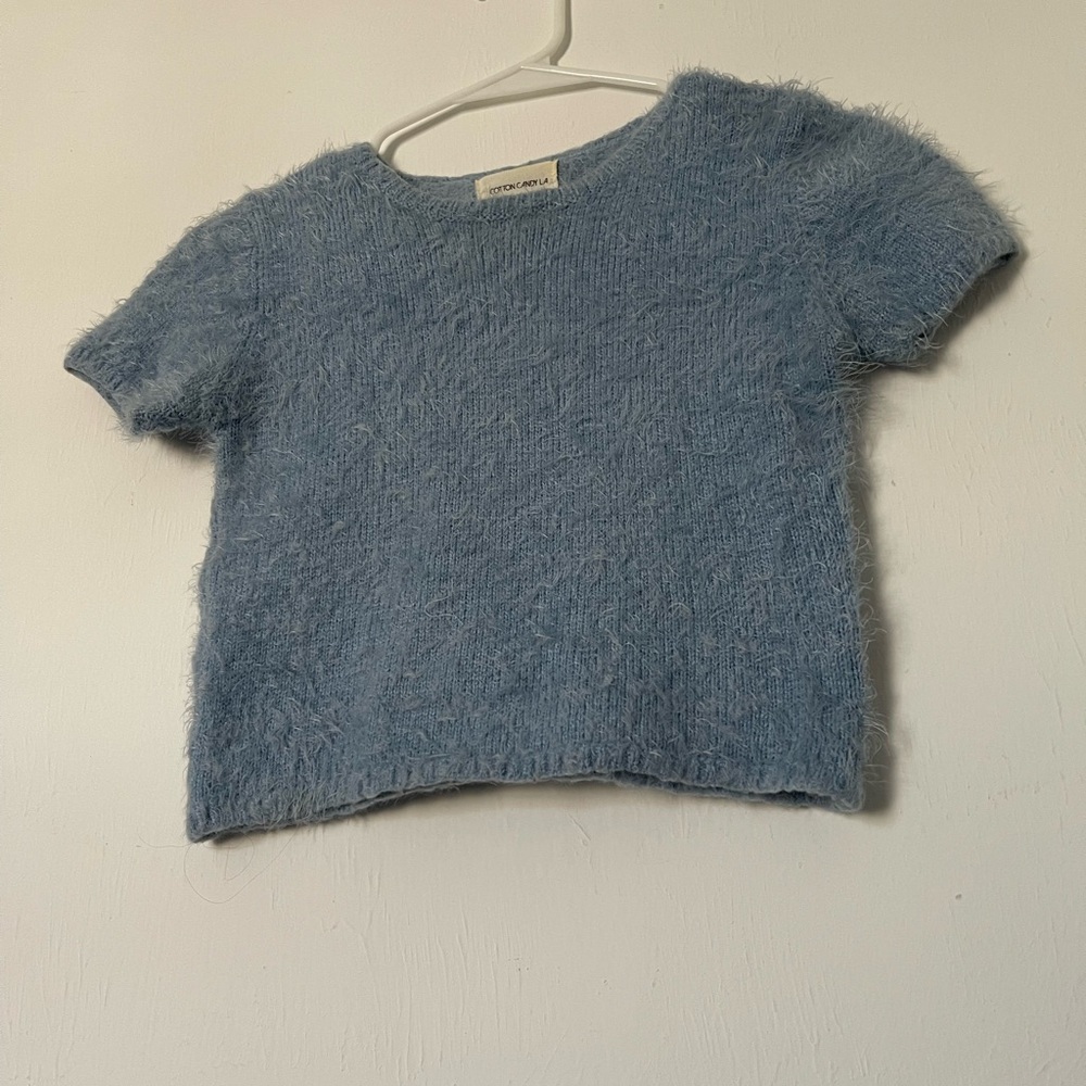 Cotton Candy Soft Blue Knit Sweater